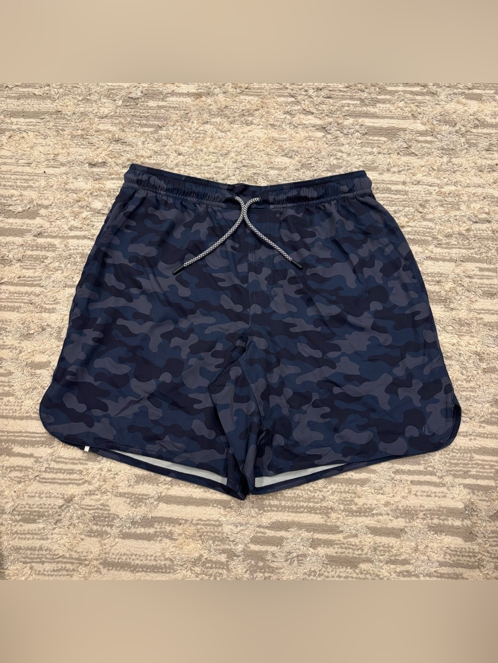 Rhoback Grit Gym Shorts 7” Men’s Medium Unlined Camo Wicking Stretch Athletic